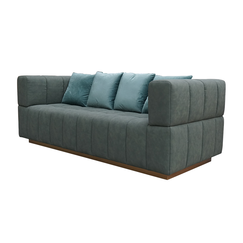 Selead 3 Seater Green Color Beech Wood Hotel Room Sofa