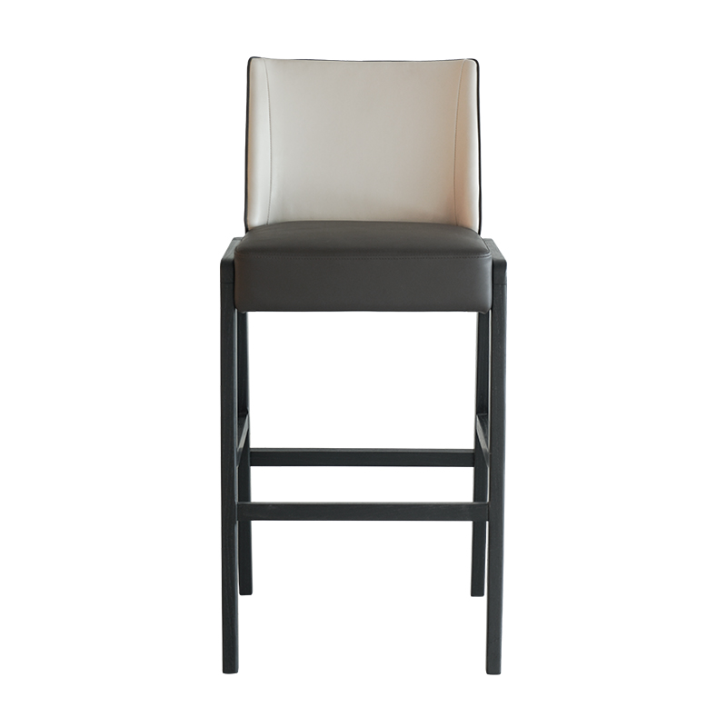 Selead Black and White Color Metal Frame Hotel Bar height Chair